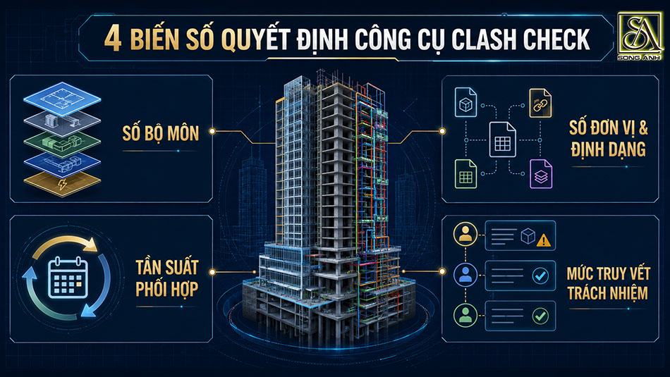 4 biến số quyết định lựa chọn công cụ clash check cho dự án cao tầng